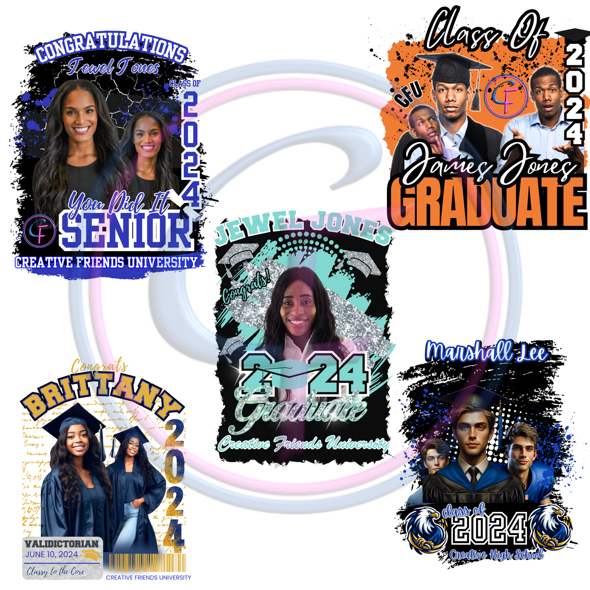 Graduation Design Edite Editable 10 Graduation Designs for Canva – Creative Friends